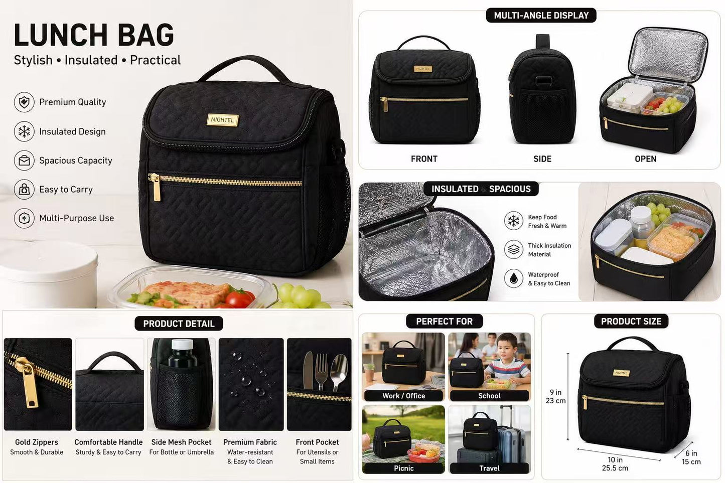 LUNCH BAGStylish · Insulated · Practical