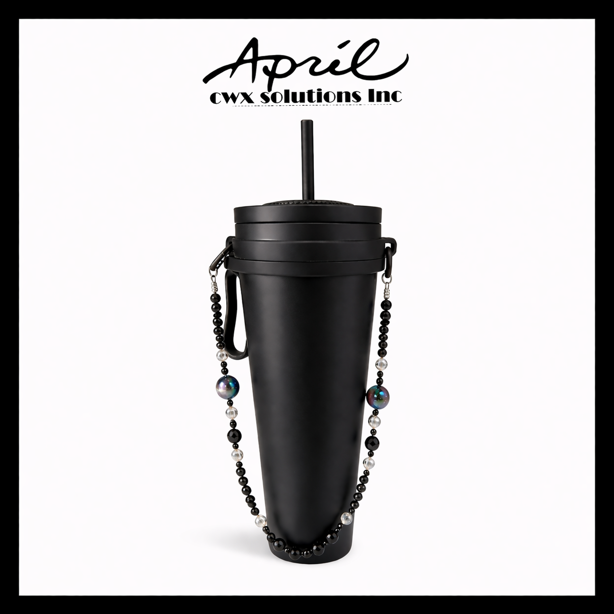 Customizable Black Starry Sky Phone Wristlet - Dark Aesthetic Crystal Beaded Phone Chain