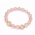 Clear Pink Dreamcatcher Beaded Bracelet for Women, Transparent Resin Bead Stackable Bracelet, Customizable Boho Jewelry Gift