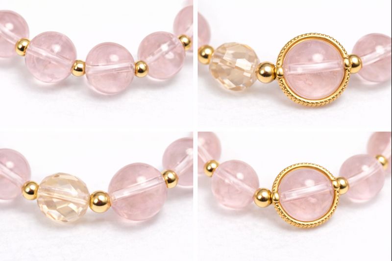 Clear Pink Dreamcatcher Beaded Bracelet for Women, Transparent Resin Bead Stackable Bracelet, Customizable Boho Jewelry Gift