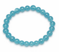 Light Blue Transparent Beaded Bracelet for Women, Resin Glass Stackable Bracelet, Customizable Elegant Jewelry Gift