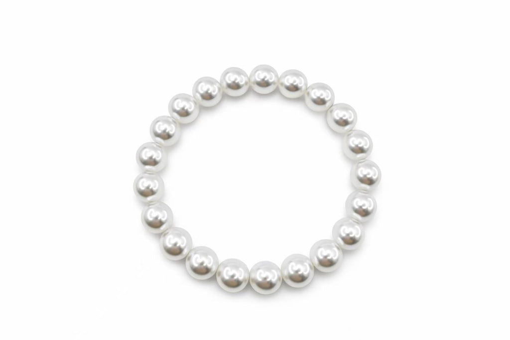 Faux Pearl Beaded Bracelet for Women, Resin Pearl Stackable Bracelet, Customizable Elegant Jewelry Gift