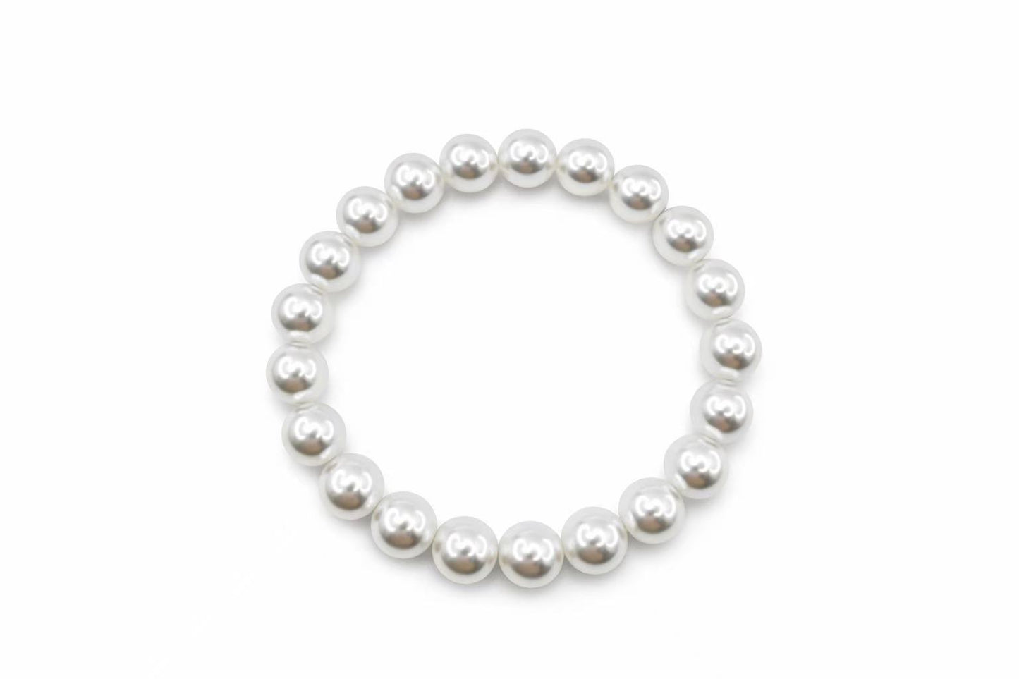 Faux Pearl Beaded Bracelet for Women, Resin Pearl Stackable Bracelet, Customizable Elegant Jewelry Gift