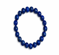 Deep Blue Speckled Beaded Bracelet for Women, Resin Glass Stackable Bracelet, Customizable Boho Jewelry Gift