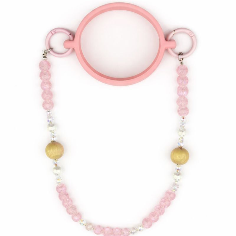 Transparent Crystal Beaded Strap for Phones & Tumblers - Lightweight Durable Ring Design - Everyday Elegance Accessory