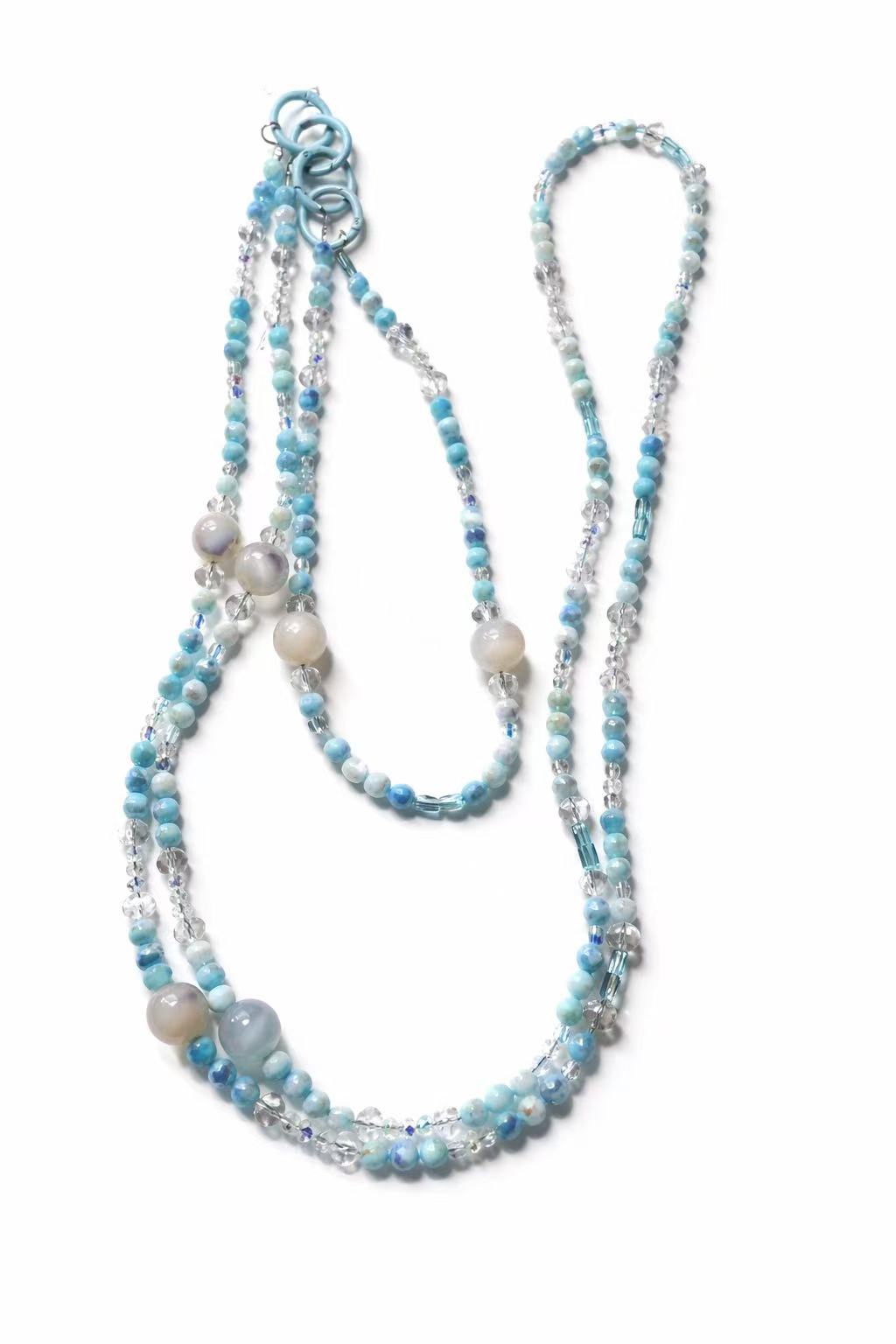 Handmade Multi-layer Beaded Phone/Bag Charm, Y2K Kawaii Coquette Accessory (3 Color Options)