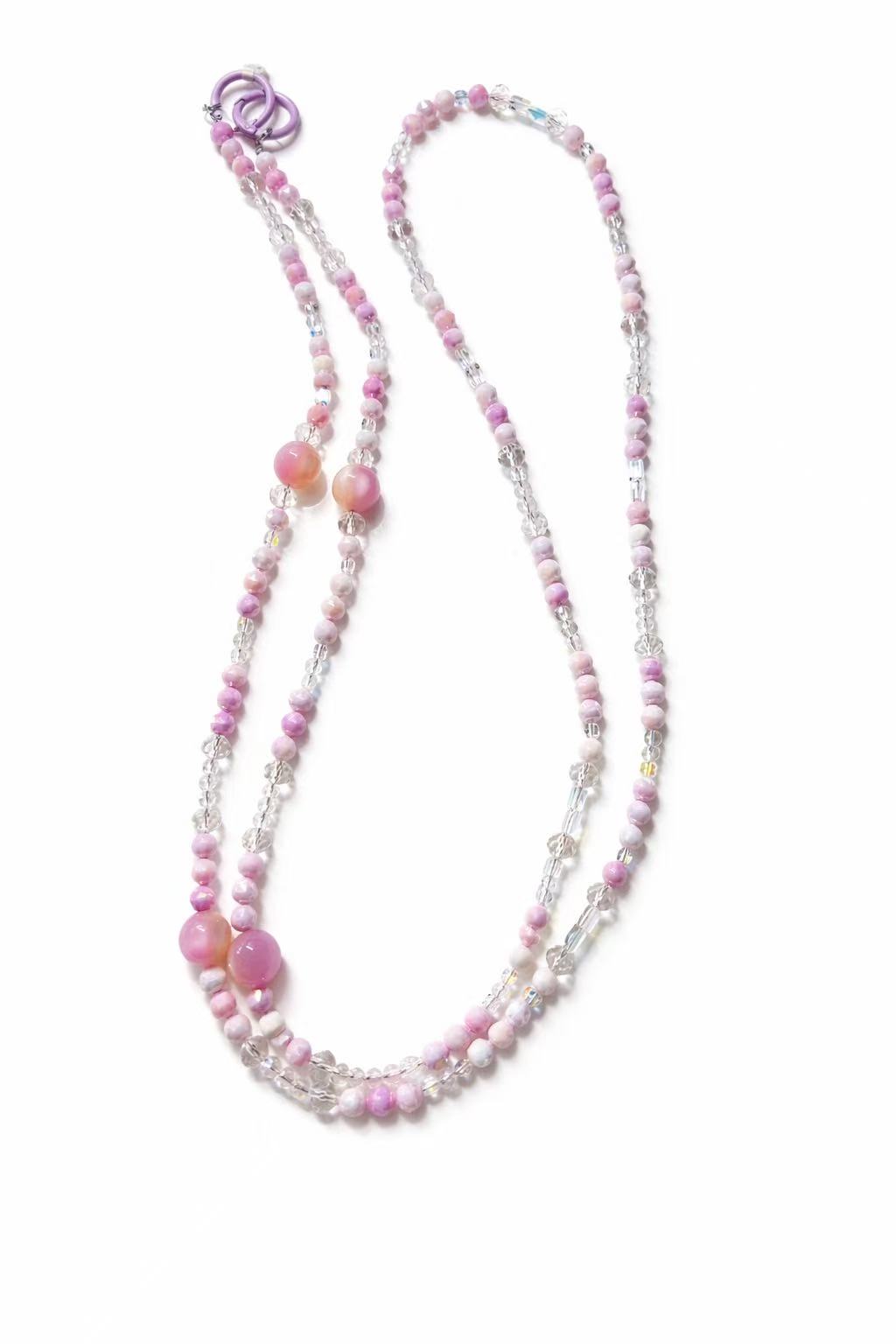 Handmade Multi-layer Beaded Phone/Bag Charm, Y2K Kawaii Coquette Accessory (3 Color Options)