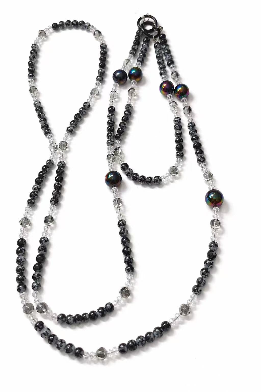 Handmade Multi-layer Beaded Phone/Bag Charm, Y2K Kawaii/Gothic Accessory (3 Color Options)