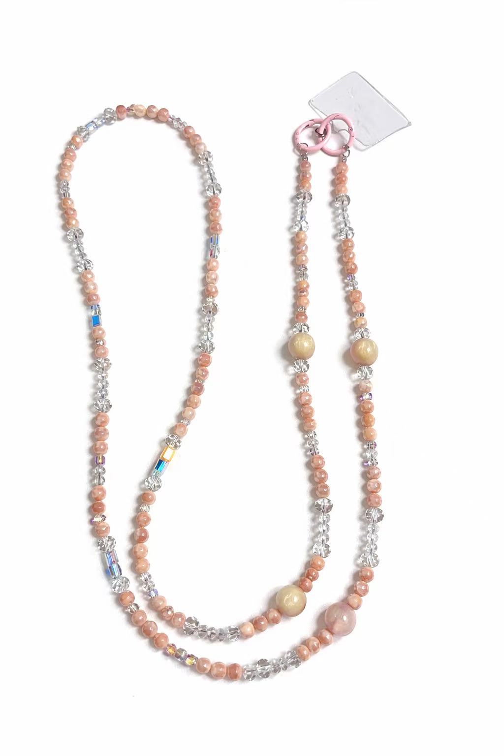 Handmade Multi-layer Beaded Phone/Bag Charm, Y2K Kawaii Coquette Accessory (3 Color Options)