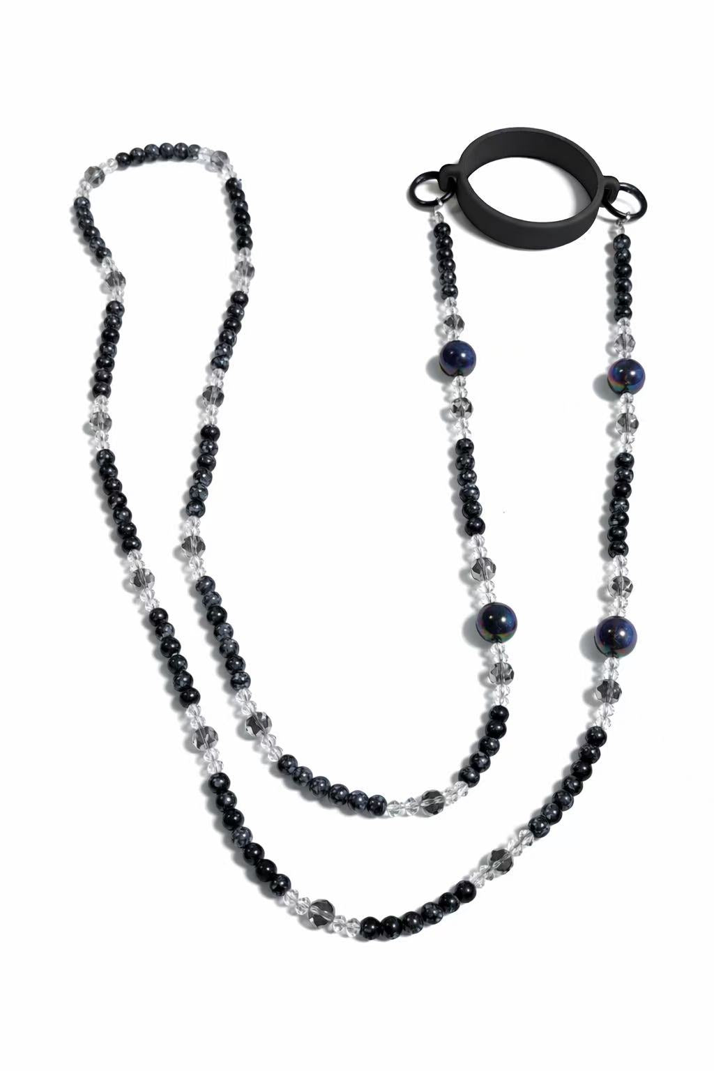 Handmade Multi-layer Beaded Phone/Bag Charm, Y2K Kawaii/Gothic Accessory (3 Color Options)