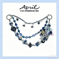 Gothic Blue Multi-layer Bag Charm, Handmade Y2K Dark Aesthetic Accessory, Customizable Bag/Key/Phone Charm
