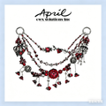 Gothic Black Red Multi-layer Bag Charm, Handmade Y2K Dark Aesthetic Accessory, Customizable Bag/Key/Phone Charm