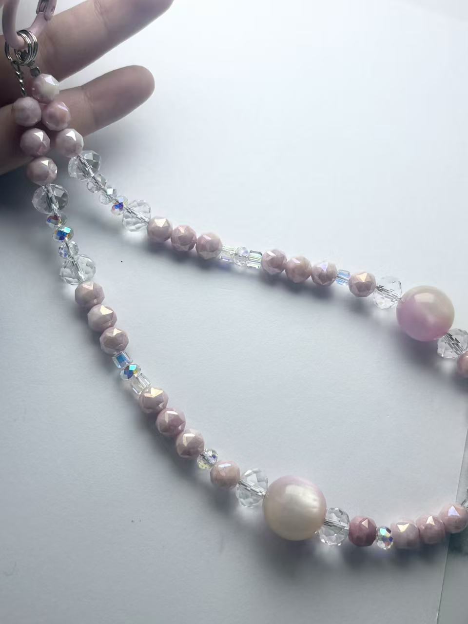 Handmade Multi-layer Beaded Phone/Bag Charm, Y2K Kawaii Coquette Accessory (3 Color Options)